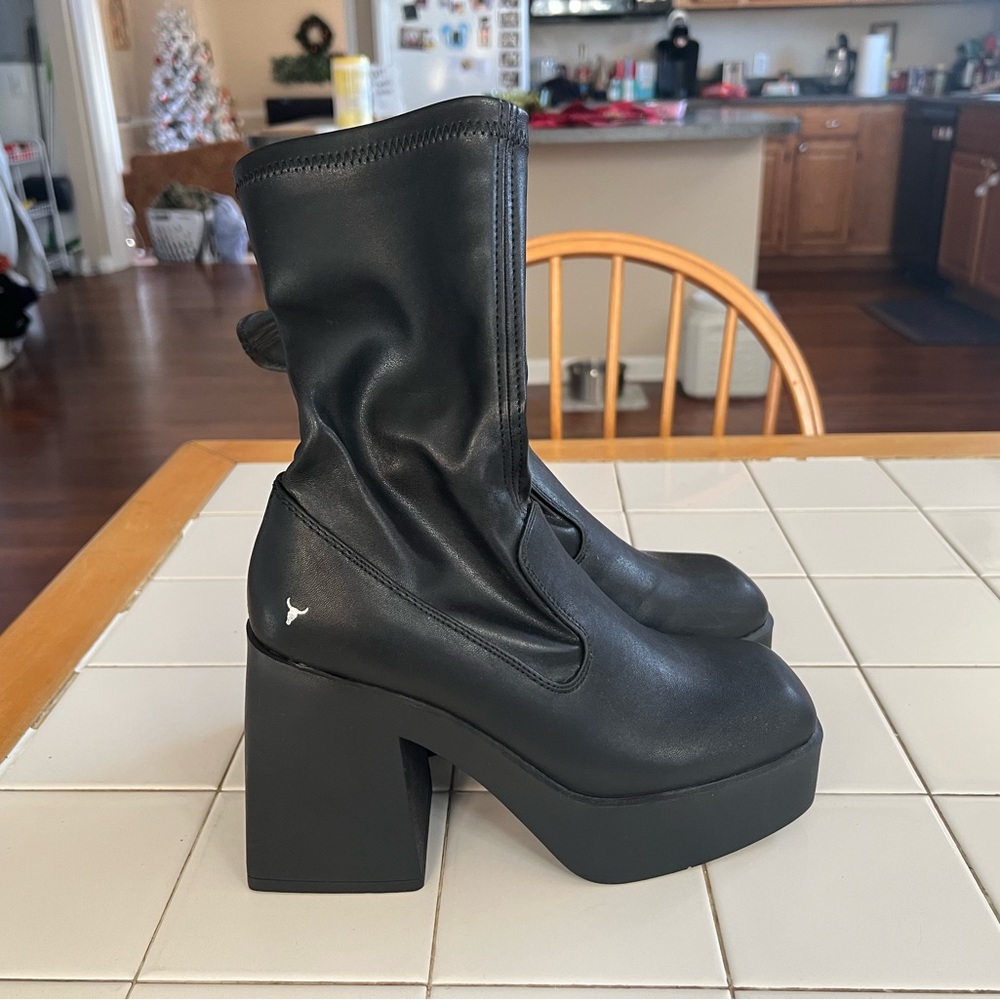 Windsor Smith Baddest Black Stretch Boots